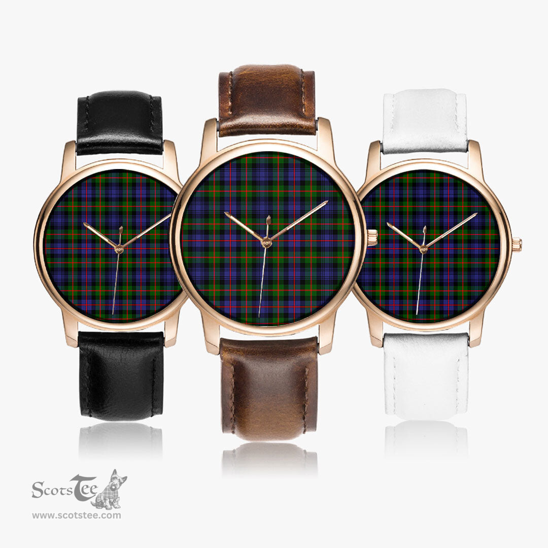 Scottish Murray of Atholl Modern Watch Tartan Leather Strap Classic Plaid Watch Scottish Plaid Tartan Plaid - ScotsTee - scotstee.com