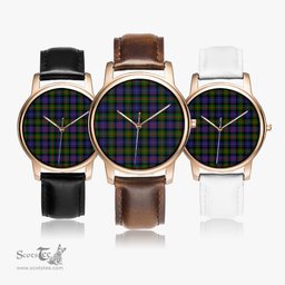 Scottish Murray of Atholl Modern Watch Tartan Leather Strap Classic Plaid Watch Scottish Plaid Tartan Plaid - ScotsTee - scotstee.com