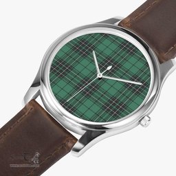 Scottish MacLean Hunting Ancient Watch Tartan Leather Strap Classic Plaid Watch Scottish Plaid Tartan Plaid - ScotsTee - scotstee.com