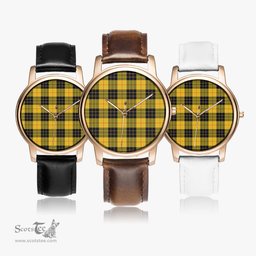 Scottish MacLeod of Lewis Ancient Watch Tartan Leather Strap Classic Plaid Watch Scottish Plaid Tartan Plaid - ScotsTee - scotstee.com