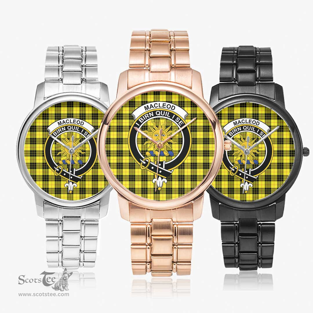 Scottish MacLeod of Lewis Modern Watch Tartan Crest Folding Clasp Classic Plaid Watch Scottish Plaid Tartan Plaid - ScotsTee - scotstee.com