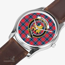 Scottish MacTavish Modern Watch Tartan Crest Leather Strap Classic Plaid Watch Scottish Plaid Tartan Plaid - ScotsTee - scotstee.com