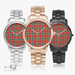 Scottish MacLean of Duart Modern Watch Tartan Folding Clasp Classic Plaid Watch Scottish Plaid Tartan Plaid - ScotsTee - scotstee.com