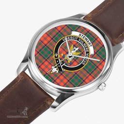 Scottish Stewart of Appin Ancient Watch Tartan Crest Leather Strap Classic Plaid Watch Scottish Plaid Tartan Plaid - ScotsTee - scotstee.com