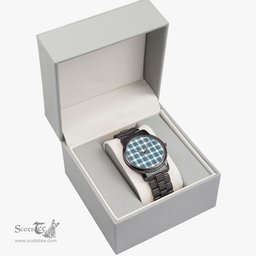 Scottish Stewart Muted Blue Watch Tartan Folding Clasp Classic Plaid Watch Scottish Plaid Tartan Plaid - ScotsTee - scotstee.com