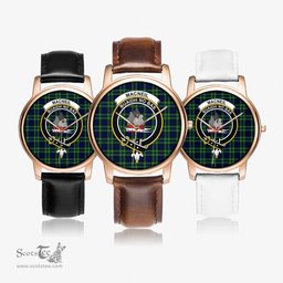 Scottish MacNeil of Colonsay Modern Watch Tartan Crest Leather Strap Classic Plaid Watch Scottish Plaid Tartan Plaid - ScotsTee - scotstee.com