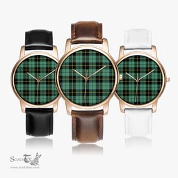 Scottish Wallace Hunting Ancient Watch Tartan Leather Strap Classic Plaid Watch Scottish Plaid Tartan Plaid - ScotsTee - scotstee.com