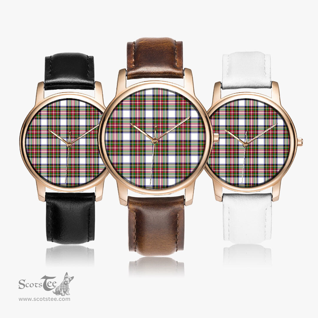 Scottish Stewart Dress Modern Watch Tartan Leather Strap Classic Plaid Watch Scottish Plaid Tartan Plaid - ScotsTee - scotstee.com