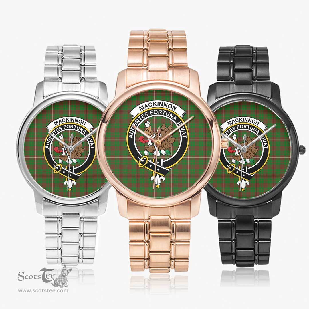Scottish MacKinnon Hunting Modern Watch Tartan Crest Folding Clasp Classic Plaid Watch Scottish Plaid Tartan Plaid - ScotsTee - scotstee.com