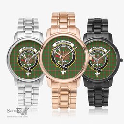 Scottish MacKinnon Hunting Modern Watch Tartan Crest Folding Clasp Classic Plaid Watch Scottish Plaid Tartan Plaid - ScotsTee - scotstee.com