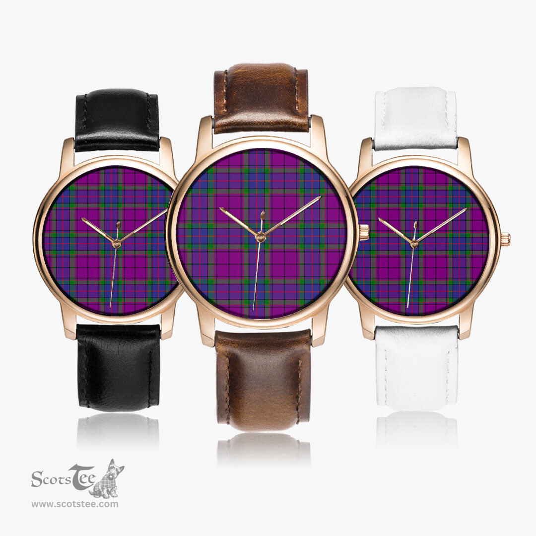 Scottish Wardlaw Modern Watch Tartan Leather Strap Classic Plaid Watch Scottish Plaid Tartan Plaid - ScotsTee - scotstee.com