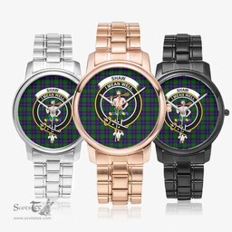 Scottish Shaw Modern Watch Tartan Crest Folding Clasp Classic Plaid Watch Scottish Plaid Tartan Plaid - ScotsTee - scotstee.com