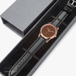 Scottish MacKintosh Hunting Weathered Watch Tartan Leather Strap Classic Plaid Watch Scottish Plaid Tartan Plaid - ScotsTee - scotstee.com
