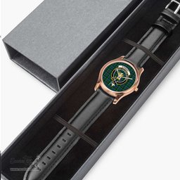 Scottish Stewart Hunting Modern Watch Tartan Crest Leather Strap Classic Plaid Watch Scottish Plaid Tartan Plaid - ScotsTee - scotstee.com