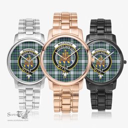 Scottish MacKenzie Dress Ancient Watch Tartan Crest Folding Clasp Classic Plaid Watch Scottish Plaid Tartan Plaid - ScotsTee - scotstee.com