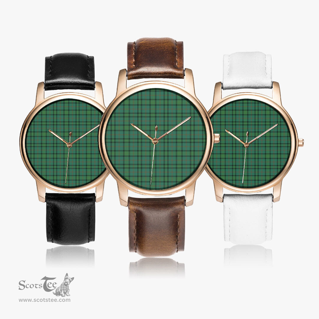 Scottish Ross Hunting Ancient Watch Tartan Leather Strap Classic Plaid Watch Scottish Plaid Tartan Plaid - ScotsTee - scotstee.com
