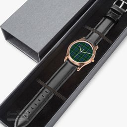 Scottish Stewart Hunting Modern Watch Tartan Leather Strap Classic Plaid Watch Scottish Plaid Tartan Plaid - ScotsTee - scotstee.com