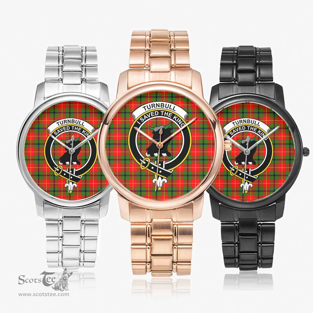 Scottish Turnbull Dress Watch Tartan Crest Folding Clasp Classic Plaid Watch Scottish Plaid Tartan Plaid - ScotsTee - scotstee.com