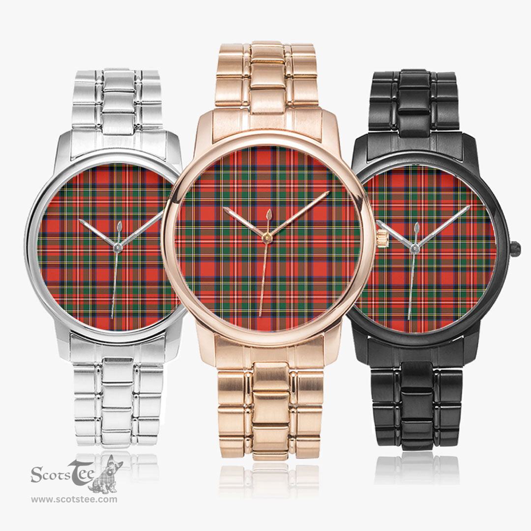 Scottish Stewart Royal Modern Watch Tartan Folding Clasp Classic Plaid Watch Scottish Plaid Tartan Plaid - ScotsTee - scotstee.com