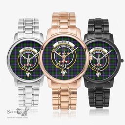 Scottish Russell Modern Watch Tartan Crest Folding Clasp Classic Plaid Watch Scottish Plaid Tartan Plaid - ScotsTee - scotstee.com