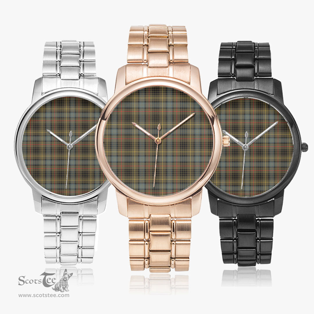 Scottish Stewart Hunting Weathered Watch Tartan Folding Clasp Classic Plaid Watch Scottish Plaid Tartan Plaid - ScotsTee - scotstee.com