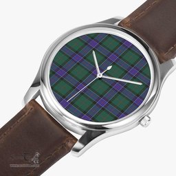 Scottish Sinclair Hunting Modern Watch Tartan Leather Strap Classic Plaid Watch Scottish Plaid Tartan Plaid - ScotsTee - scotstee.com