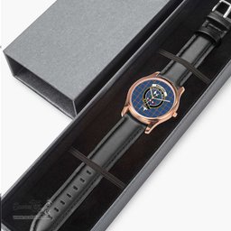 Scottish MacLaine of Loch Buie Watch Tartan Crest Leather Strap Classic Plaid Watch Scottish Plaid Tartan Plaid - ScotsTee - scotstee.com