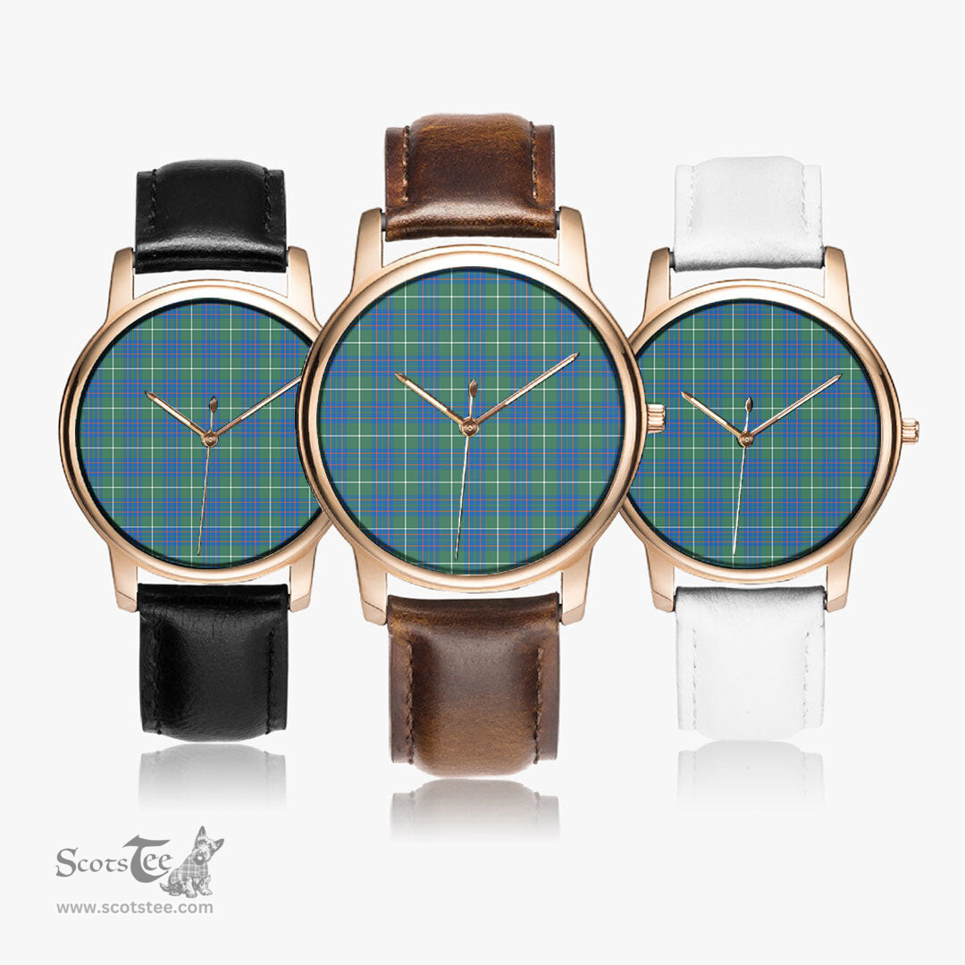 Scottish MacIntyre Hunting Ancient Watch Tartan Leather Strap Classic Plaid Watch Scottish Plaid Tartan Plaid - ScotsTee - scotstee.com