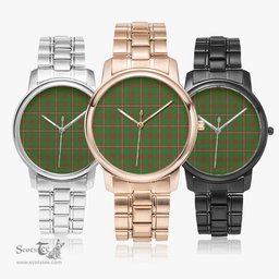Scottish MacKinnon Hunting Modern Watch Tartan Folding Clasp Classic Plaid Watch Scottish Plaid Tartan Plaid - ScotsTee - scotstee.com