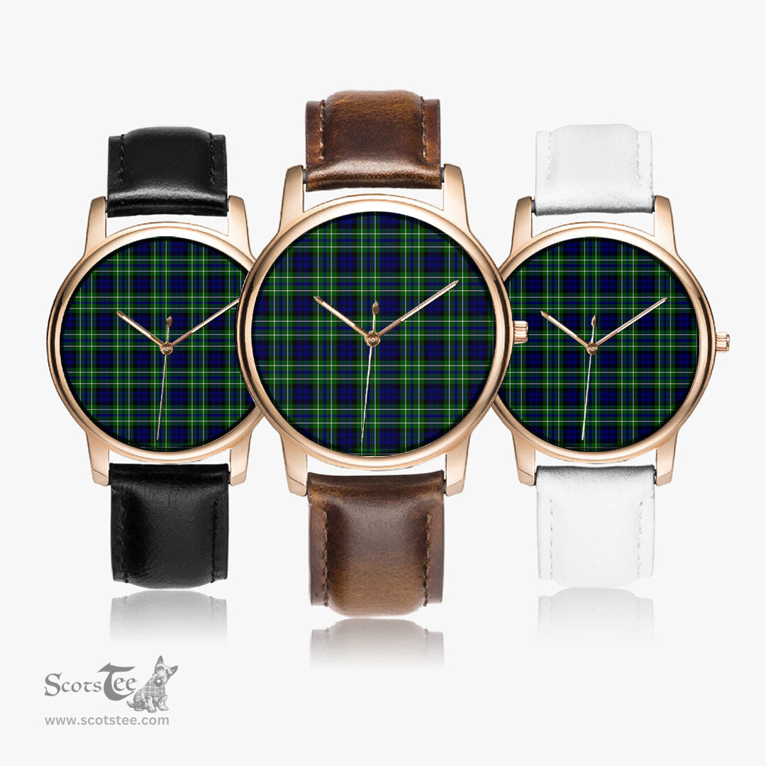 Scottish MacNeil of Colonsay Modern Watch Tartan Leather Strap Classic Plaid Watch Scottish Plaid Tartan Plaid - ScotsTee - scotstee.com