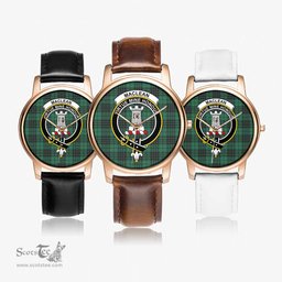 Scottish MacLean Hunting Ancient Watch Tartan Crest Leather Strap Classic Plaid Watch Scottish Plaid Tartan Plaid - ScotsTee - scotstee.com
