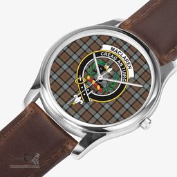 Scottish MacLean Hunting Ancient Watch Tartan Crest Leather Strap Classic Plaid Watch Scottish Plaid Tartan Plaid - ScotsTee - scotstee.com