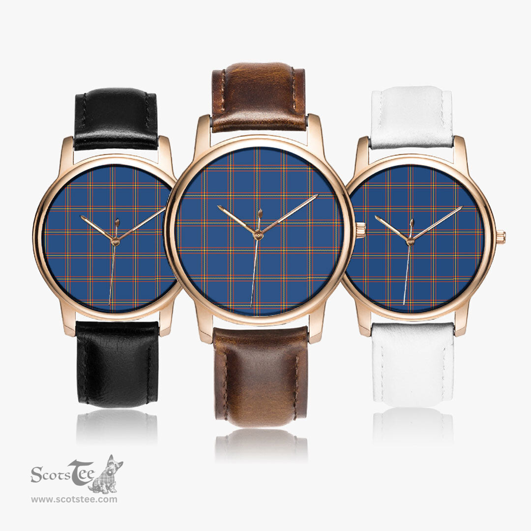 Scottish MacLaine of Loch Buie Hunting Ancient Watch Tartan Leather Strap Classic Plaid Watch Scottish Plaid Tartan Plaid - ScotsTee - scotstee.com