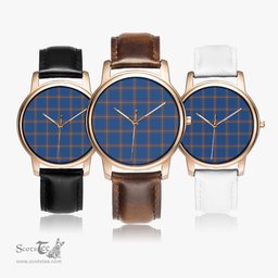 Scottish MacLaine of Loch Buie Hunting Ancient Watch Tartan Leather Strap Classic Plaid Watch Scottish Plaid Tartan Plaid - ScotsTee - scotstee.com