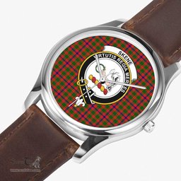 Scottish Skene Modern Watch Tartan Crest Leather Strap Classic Plaid Watch Scottish Plaid Tartan Plaid - ScotsTee - scotstee.com
