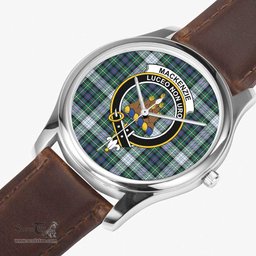 Scottish MacKenzie Dress Modern Watch Tartan Crest Leather Strap Classic Plaid Watch Scottish Plaid Tartan Plaid - ScotsTee - scotstee.com