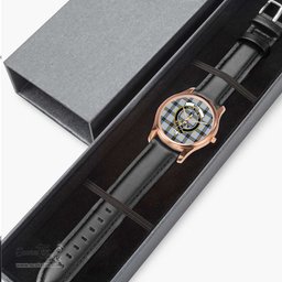 Scottish Bell of the Borders Watch Tartan Crest Leather Strap Classic Plaid Watch Scottish Plaid Tartan Plaid - ScotsTee - scotstee.com