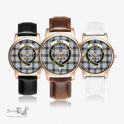 Scottish Bell of the Borders Watch Tartan Crest Leather Strap Classic Plaid Watch Scottish Plaid Tartan Plaid - ScotsTee - scotstee.com