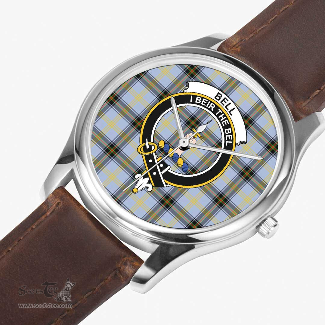 Scottish Bell of the Borders Watch Tartan Crest Leather Strap Classic Plaid Watch Scottish Plaid Tartan Plaid - ScotsTee - scotstee.com
