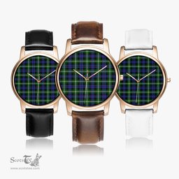 Scottish Baillie Modern Watch Tartan Leather Strap Classic Plaid Watch Scottish Plaid Tartan Plaid - ScotsTee - scotstee.com