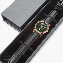 Scottish Aiton Watch Tartan Crest Leather Strap Classic Plaid Watch Scottish Plaid Tartan Plaid - ScotsTee - scotstee.com