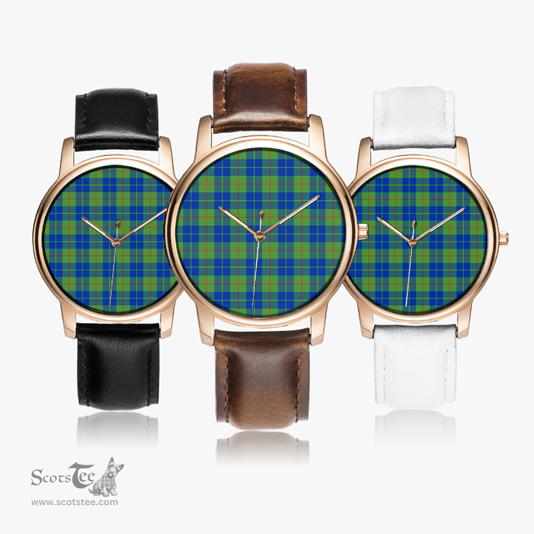 Scottish Barclay Hunting Ancient Watch Tartan Leather Strap Classic Plaid Watch Scottish Plaid Tartan Plaid - ScotsTee - scotstee.com