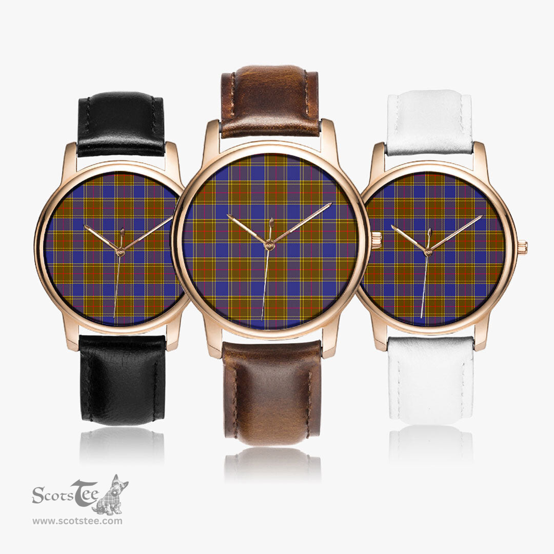 Scottish Balfour Modern Watch Tartan Leather Strap Classic Plaid Watch Scottish Plaid Tartan Plaid - ScotsTee - scotstee.com