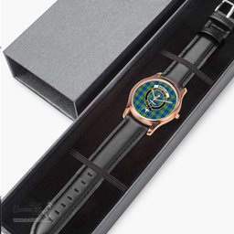 Scottish Barclay Hunting Ancient Watch Tartan Crest Leather Strap Classic Plaid Watch Scottish Plaid Tartan Plaid - ScotsTee - scotstee.com