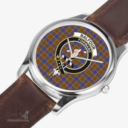 Scottish Balfour Modern Watch Tartan Crest Leather Strap Classic Plaid Watch Scottish Plaid Tartan Plaid - ScotsTee - scotstee.com