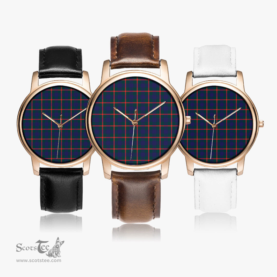 Scottish Agnew Modern Watch Tartan Leather Strap Classic Plaid Watch Scottish Plaid Tartan Plaid - ScotsTee - scotstee.com