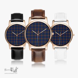 Scottish Agnew Modern Watch Tartan Leather Strap Classic Plaid Watch Scottish Plaid Tartan Plaid - ScotsTee - scotstee.com