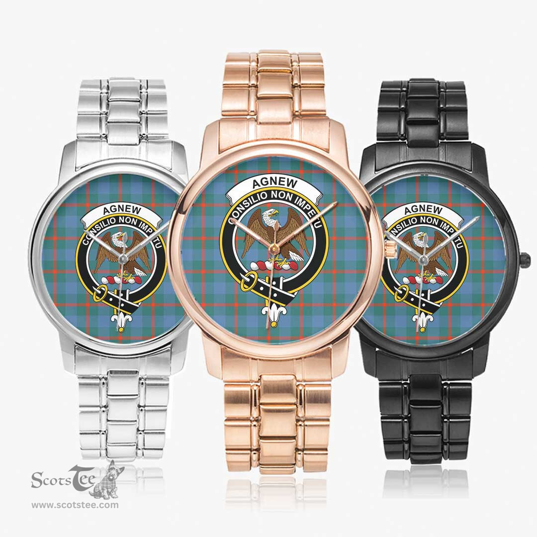 Scottish Agnew Ancient Watch Tartan Crest Folding Clasp Classic Plaid Watch Scottish Plaid Tartan Plaid - ScotsTee - scotstee.com