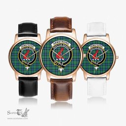 Scottish Armstrong Ancient Watch Tartan Crest Leather Strap Classic Plaid Watch Scottish Plaid Tartan Plaid - ScotsTee - scotstee.com