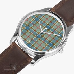 Scottish Balfour Blue Watch Tartan Leather Strap Classic Plaid Watch Scottish Plaid Tartan Plaid - ScotsTee - scotstee.com